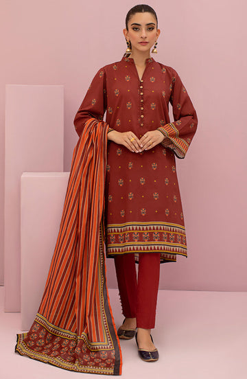 Orient OTL 22-110 Maroon Meher Printed Lawn 2022 Online Shopping